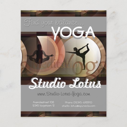 Yoga-reclameboodschapper Flyer (Voorkant)