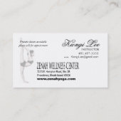 Yoga Reflections, Yoga Instructor, Yoga Class Visitekaartje (Achterkant)