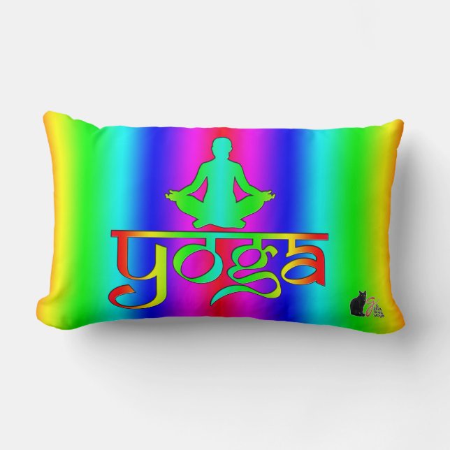 Yoga Regenboog Intenties Kussen (Voorkant)
