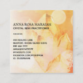 *~* Yoga Reiki Crystal Cluster Healer Citrine Gold Vierkante Visitekaartje (Achterkant)
