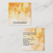 *~* Yoga Reiki Crystal Cluster Healer Citrine Gold Vierkante Visitekaartje (Voorkant / Achterkant)