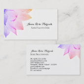 *~* Yoga Reiki Energy Healer Light Fled Lotus Visitekaartje (Voorkant / Achterkant)