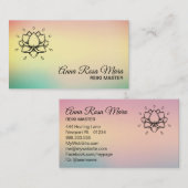 *~* Yoga Reiki Energy Healer Lily Lotus Massage Visitekaartje (Voorkant / Achterkant)