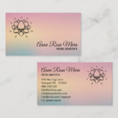 ** Yoga Reiki Energy Healer Lotus Lily Massage Visitekaartje (Voorkant / Achterkant)