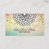 *~* Yoga Reiki Energy Healer Mandala Lotus Massage Visitekaartje (Voorkant)