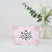 *~* Yoga Reiki Healing Energy Glitter Lotus Rays  Visitekaartje (Staand voorkant)