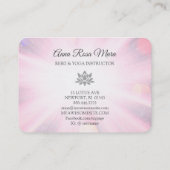 *~* Yoga Reiki Healing Energy Glitter Lotus Rays  Visitekaartje (Achterkant)
