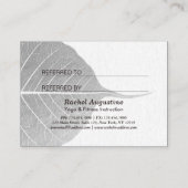 Yoga Reiki Instructeur One-Legged King Pigeon Pose Aanbevelingskaartje (Achterkant)