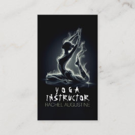 Yoga Reiki Instructeur One-Legged King Pigeon Pose Afsprakenkaartje