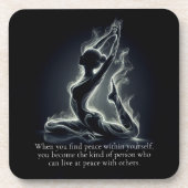 Yoga Reiki Instructeur One-Legged King Pigeon Pose Bier Onderzetter (Voorkant)