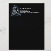 Yoga Reiki Instructeur One-Legged King Pigeon Pose Briefhoofd (Voorkant / Achterkant)