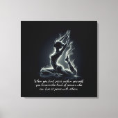 Yoga Reiki Instructeur One-Legged King Pigeon Pose Canvas Afdruk (Voorkant)