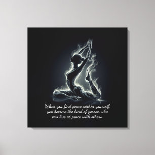 Yoga Reiki Instructeur One-Legged King Pigeon Pose Canvas Afdruk