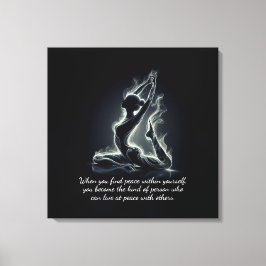 Yoga Reiki Instructeur One-Legged King Pigeon Pose Canvas Afdruk