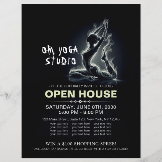 Yoga Reiki Instructeur One-Legged King Pigeon Pose Flyer (Voorkant)