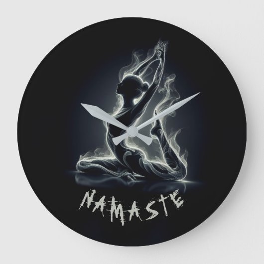 Yoga Reiki Instructeur One-Legged King Pigeon Pose Grote Klok (Voorkant)