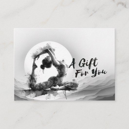 Yoga Reiki Instructeur One-Legged King Pigeon Pose Kortingskaartje (Voorkant)