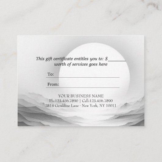 Yoga Reiki Instructeur One-Legged King Pigeon Pose Kortingskaartje (Achterkant)