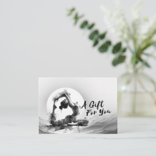 Yoga Reiki Instructeur One-Legged King Pigeon Pose Kortingskaartje (Staand voorkant)