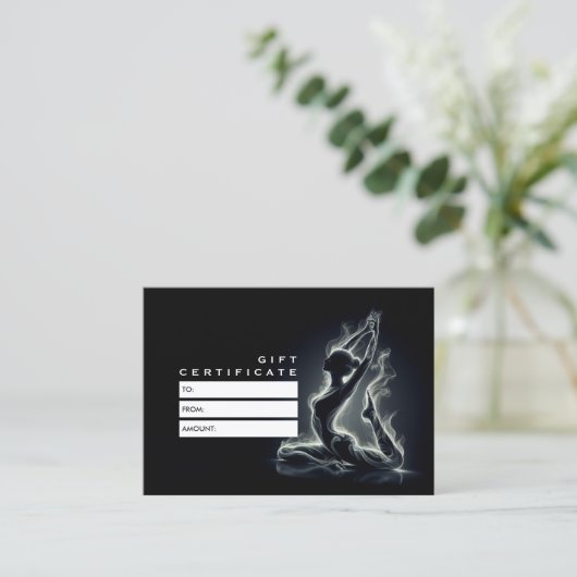 Yoga Reiki Instructeur One-Legged King Pigeon Pose Kortingskaartje (Staand voorkant)