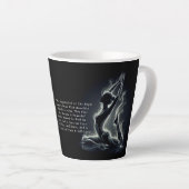 Yoga Reiki Instructeur One-Legged King Pigeon Pose Latte Mok (Rechterhoek)