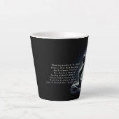 Yoga Reiki Instructeur One-Legged King Pigeon Pose Latte Mok (Voorkant)