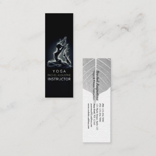 Yoga Reiki Instructeur One-Legged King Pigeon Pose Mini Visitekaartje (Voorkant / Achterkant)