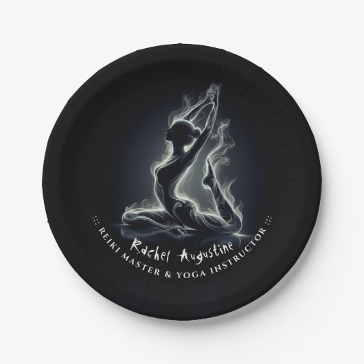 Yoga Reiki Instructeur One-Legged King Pigeon Pose Papieren Bordje (Voorkant)