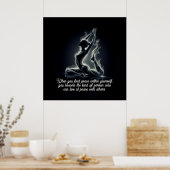 Yoga Reiki Instructeur One-Legged King Pigeon Pose Poster (Keuken)