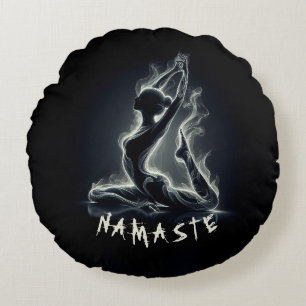 Yoga Reiki Instructeur One-Legged King Pigeon Pose Rond Kussen