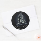 Yoga Reiki Instructeur One-Legged King Pigeon Pose Ronde Sticker (Envelop)