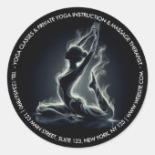 Yoga Reiki Instructeur One-Legged King Pigeon Pose Ronde Sticker (Voorkant)