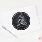 Yoga Reiki Instructeur One-Legged King Pigeon Pose Ronde Sticker (Envelop)