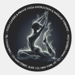 Yoga Reiki Instructeur One-Legged King Pigeon Pose Ronde Sticker