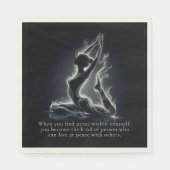 Yoga Reiki Instructeur One-Legged King Pigeon Pose Servet (Voorkant)