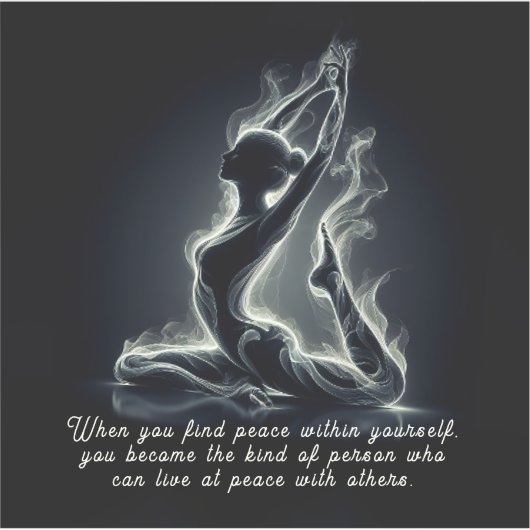 Yoga Reiki Instructeur One-Legged King Pigeon Pose Sticker (Voorkant)