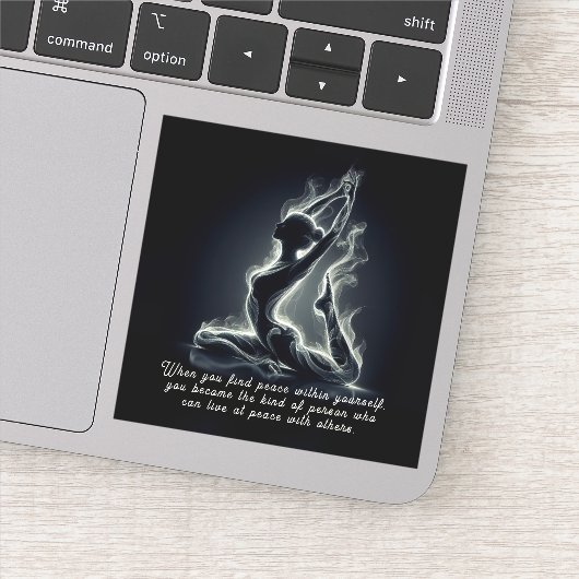 Yoga Reiki Instructeur One-Legged King Pigeon Pose Sticker (Detail)