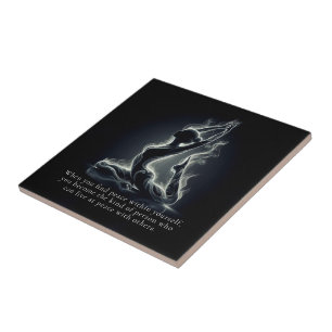 Yoga Reiki Instructeur One-Legged King Pigeon Pose Tegeltje