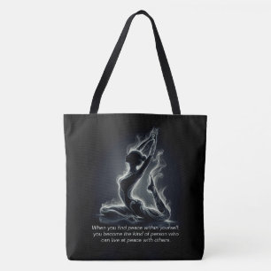Yoga Reiki Instructeur One-Legged King Pigeon Pose Tote Bag