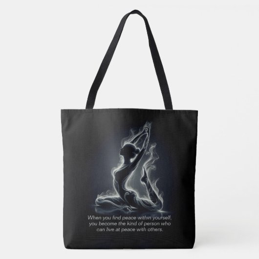 Yoga Reiki Instructeur One-Legged King Pigeon Pose Tote Bag (Voorkant)