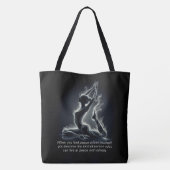 Yoga Reiki Instructeur One-Legged King Pigeon Pose Tote Bag (Achterkant)