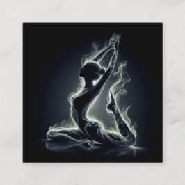 Yoga Reiki Instructeur One-Legged King Pigeon Pose Vierkante Visitekaartje