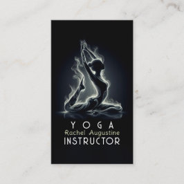 Yoga Reiki Instructeur One-Legged King Pigeon Pose Visitekaartje