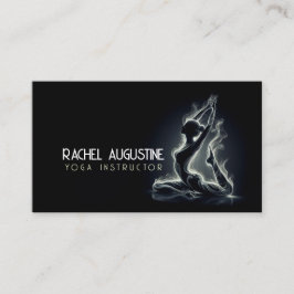 Yoga Reiki Instructeur One-Legged King Pigeon Pose Visitekaartje