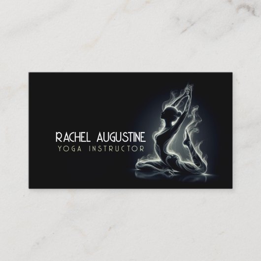 Yoga Reiki Instructeur One-Legged King Pigeon Pose Visitekaartje (Voorkant)
