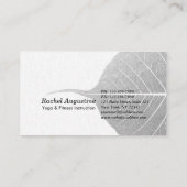 Yoga Reiki Instructeur One-Legged King Pigeon Pose Visitekaartje (Achterkant)