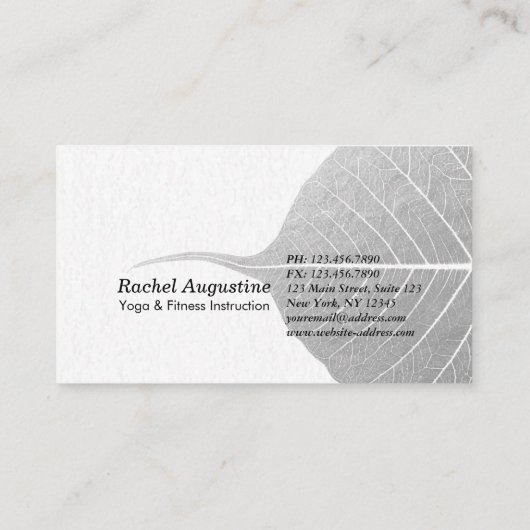 Yoga Reiki Instructeur One-Legged King Pigeon Pose Visitekaartje (Achterkant)