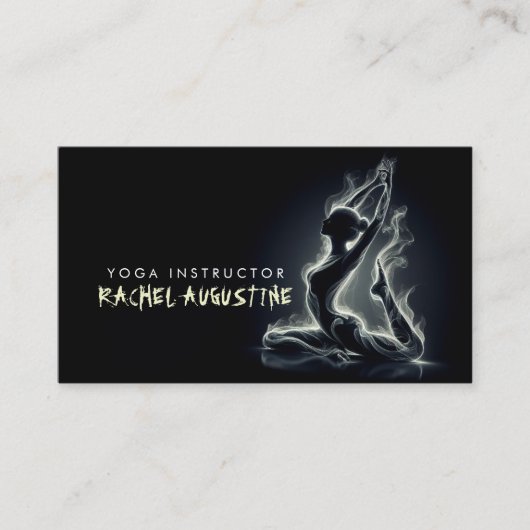 Yoga Reiki Instructeur One-Legged King Pigeon Pose Visitekaartje (Voorkant)