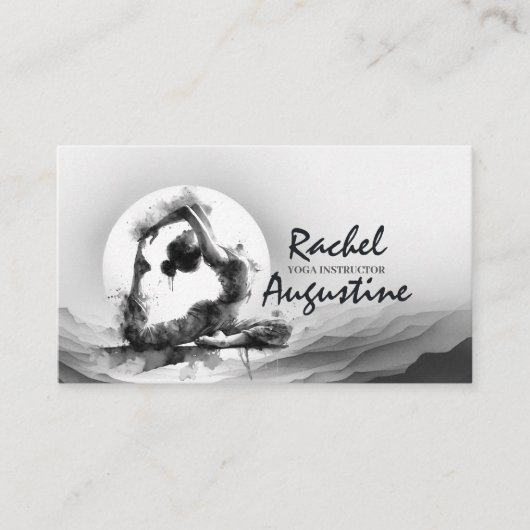Yoga Reiki Instructeur One-Legged King Pigeon Pose Visitekaartje (Voorkant)