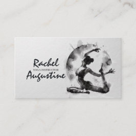 Yoga Reiki Instructeur One-Legged King Pigeon Pose Visitekaartje